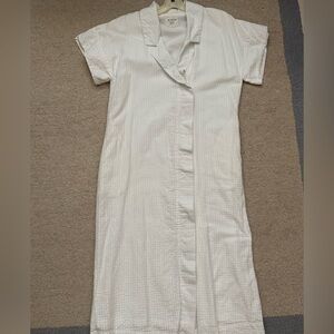 Mirth White Short-Sleeve kaftan Shirt Dress